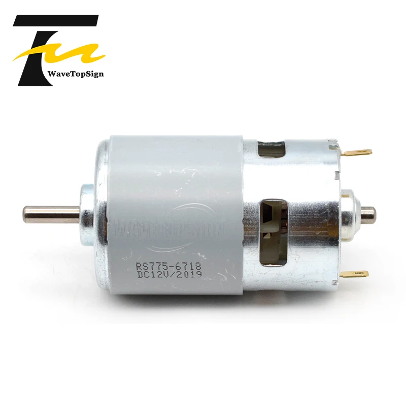 Motor eléctrico pequeño 795 DC Motor DC 12V-24V 18V 12000RPM Doble bola de  alto par de piezas de taladro electrónico Máquina de grabado Herramienta de