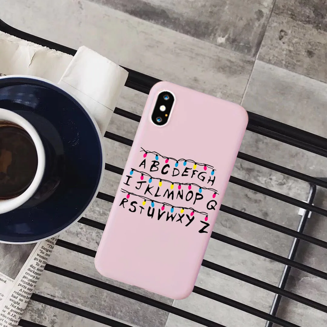 -7 Чехол Stranger Things с рождественскими огнями для iphone 7, 6 S, 8 Plus, X, XS, XR, XS, MAX 11, мягкий матовый Силиконовый чехол для телефона, задняя крышка, чехол - Цвет: -7