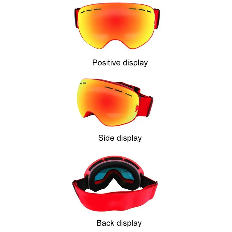 Portable Outdoor Ski Goggles Comfortable Double Layers UV400 Windproof Glasses for Snowboard Skiing Mountaineering Sportswear