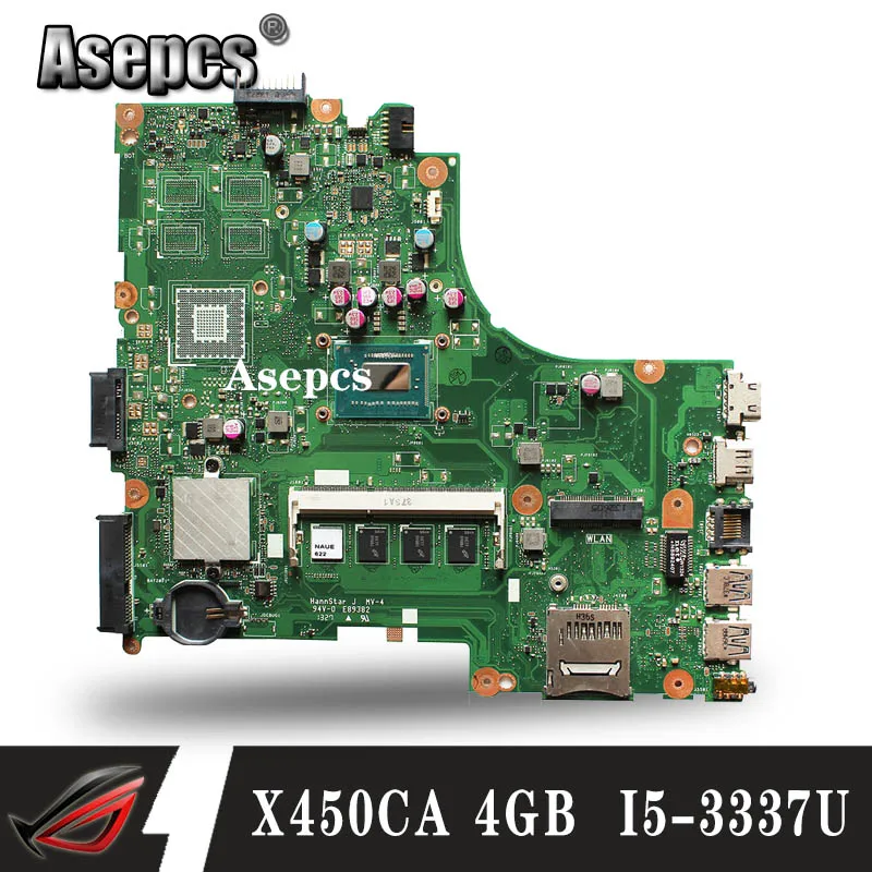 Akemy для Asus X450CC X450CA A450C X450C материнская плата с I5-3337U процессор 4 Гб памяти