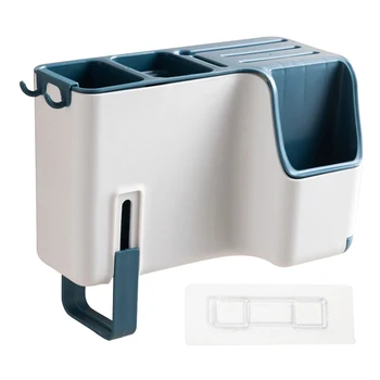 

Chopsticks Multifunction Storage Organizer Home Wall Mounted Sponge Holder Large Capacity Drain Water Towels Kitchen Sink Caddy