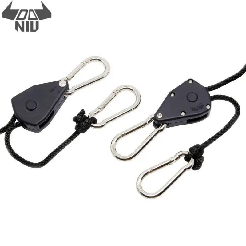 

DANIU 2Pcs/set XD-LP1 Pendant Hook Pulley Rope Climbing Pulley Rope EDC Camping Portable Survival Tool 68kg Max Load