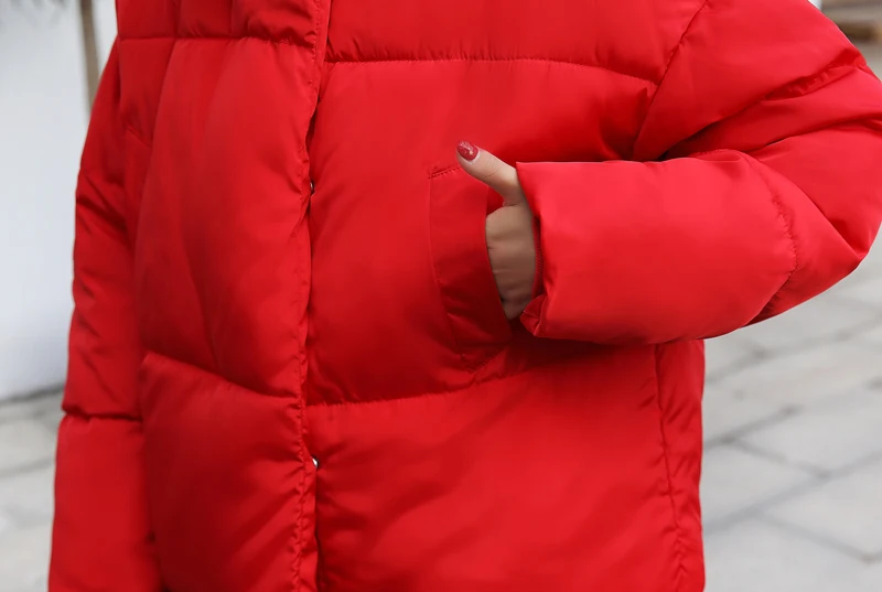 Осенне-зимняя куртка женская куртка Женский воротник-стойка зимняя куртка женская парка Теплая Повседневная Плюс Размер Пальто Куртка парка