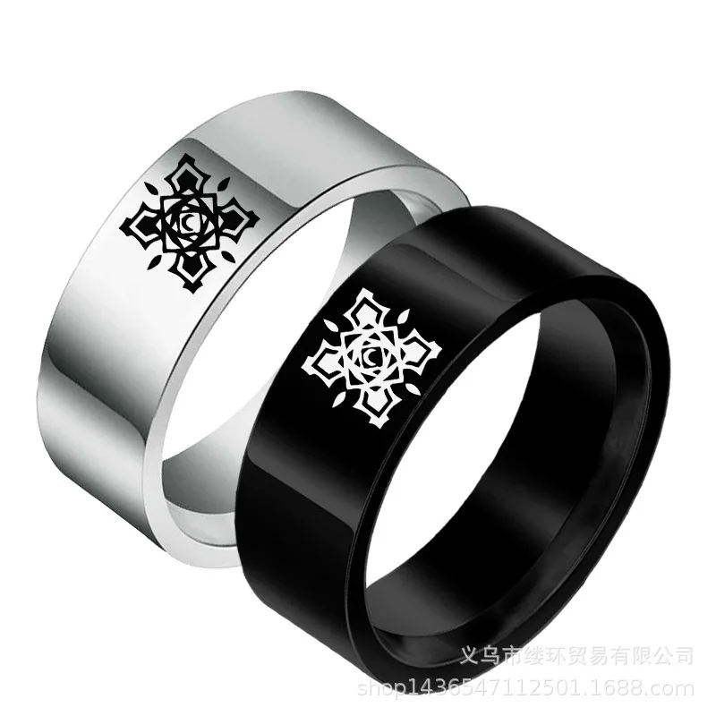 Аниме Code Geass Роза логотип Нержавеющая сталь кольца Юки Канамэ нулевой манга