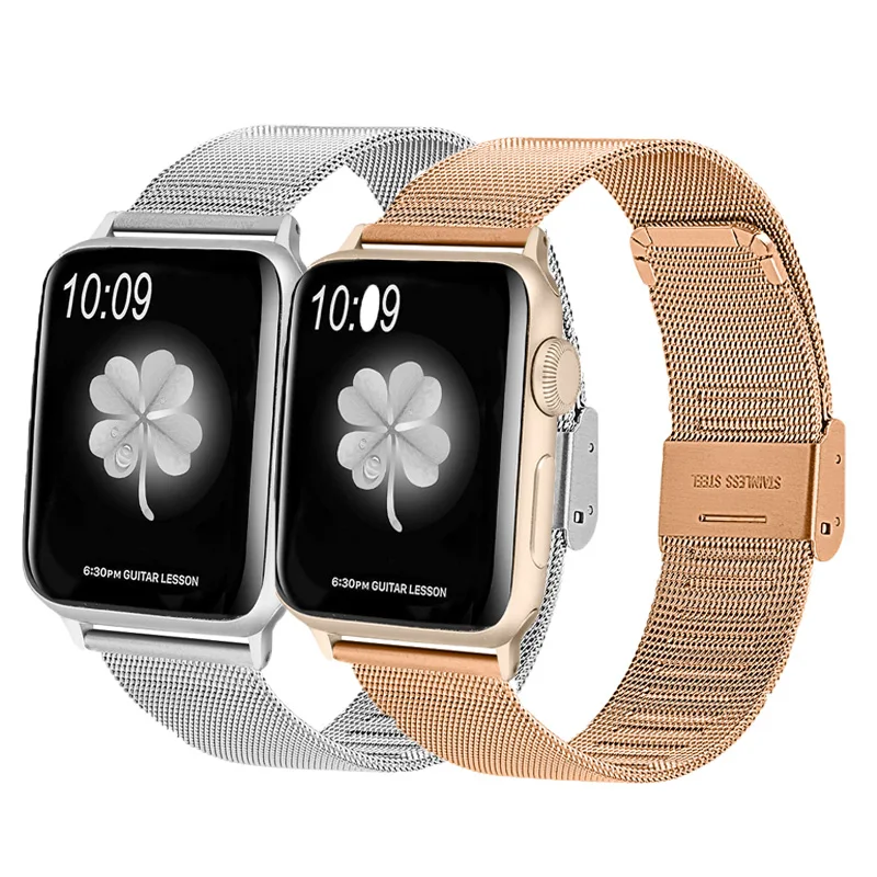 Ремешок Milanes из нержавеющей стали для Apple Watch band 44 мм 40 браслет apple watch 38 42 iwatch Band series