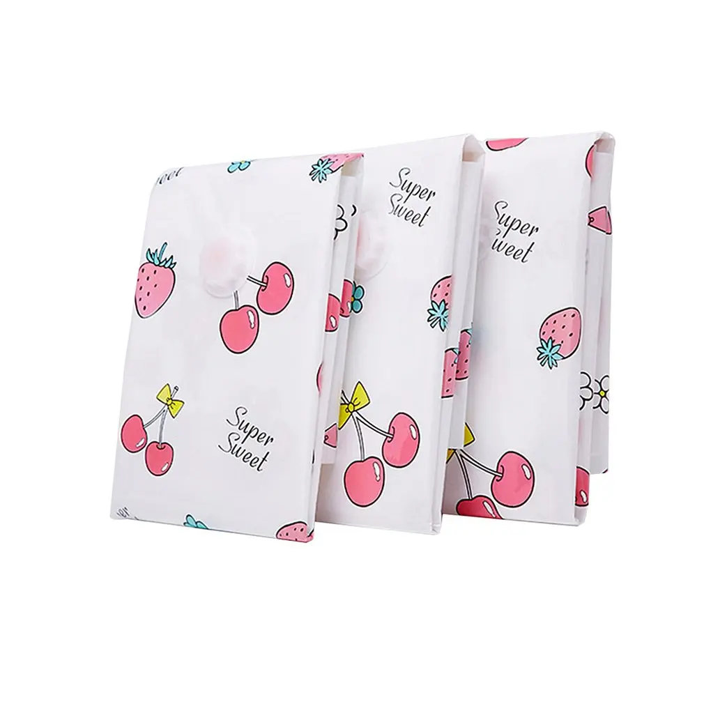 

1pc Cherry Pattern Vacuum Compression Bag Vacuum Storage Bag Organizer Diy Multi-standard Compression Bag Flashlight Hand Pump