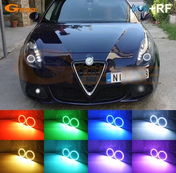 

For Alfa Romeo Giulietta 2010-2018 Excellent RF remote Bluetooth APP Multi-Color Ultra bright RGB LED Angel Eyes kit
