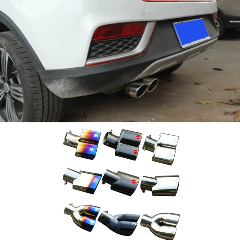 Car Stainless Steel Modification Rear Muffler Exhaust Systems Mufflers for Morris Garage MG Badge ZS GT Auto Styling Accessories |