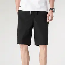 

80% Dropshipping!!Men Summer Shorts Skin-friendly Knee Length Sporty Drawstring Pockets Shorts for Sport
