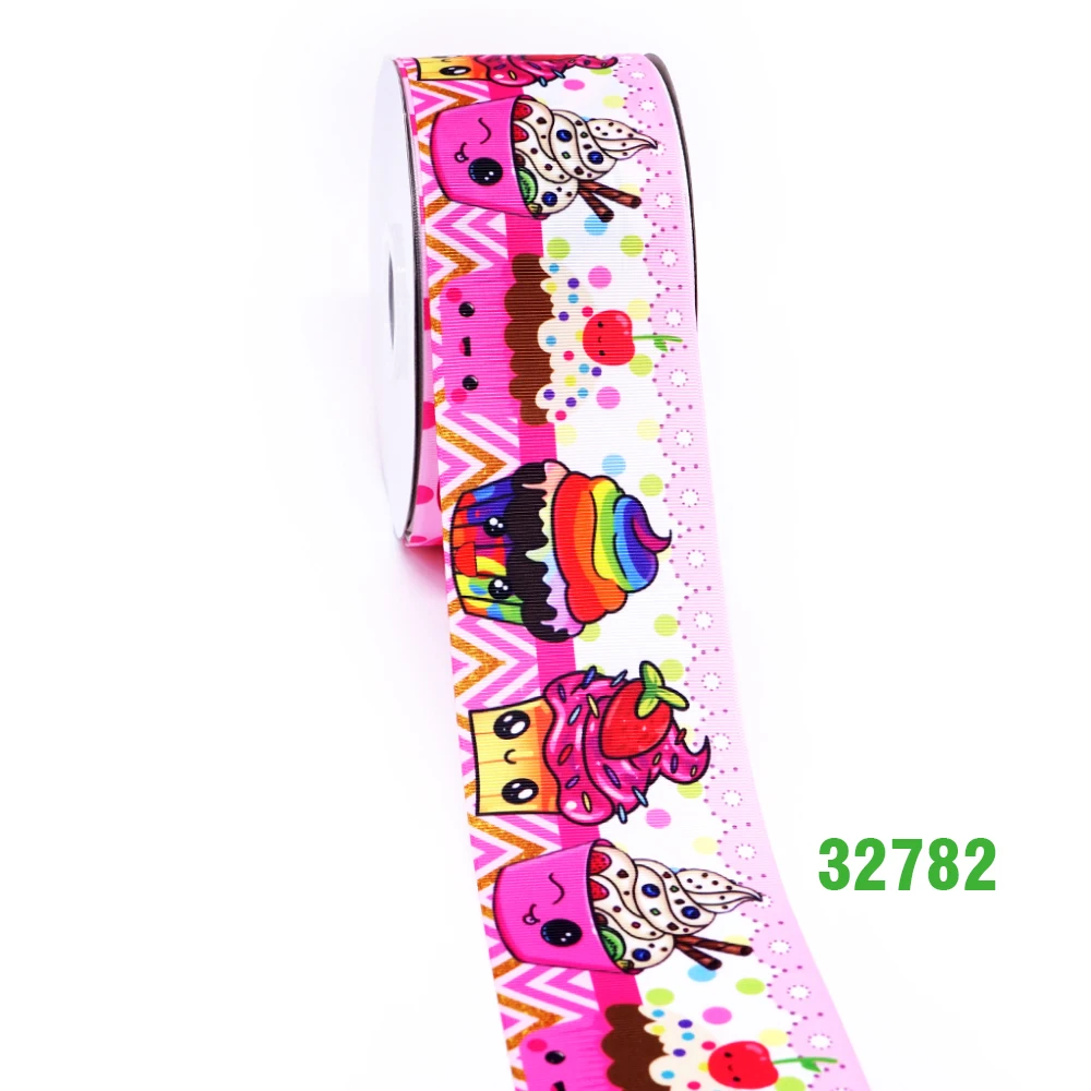 32782 Free shipping 50 yard per size cartoon ribbon printed grosgrain ribbon 32343 - Цвет: 32782