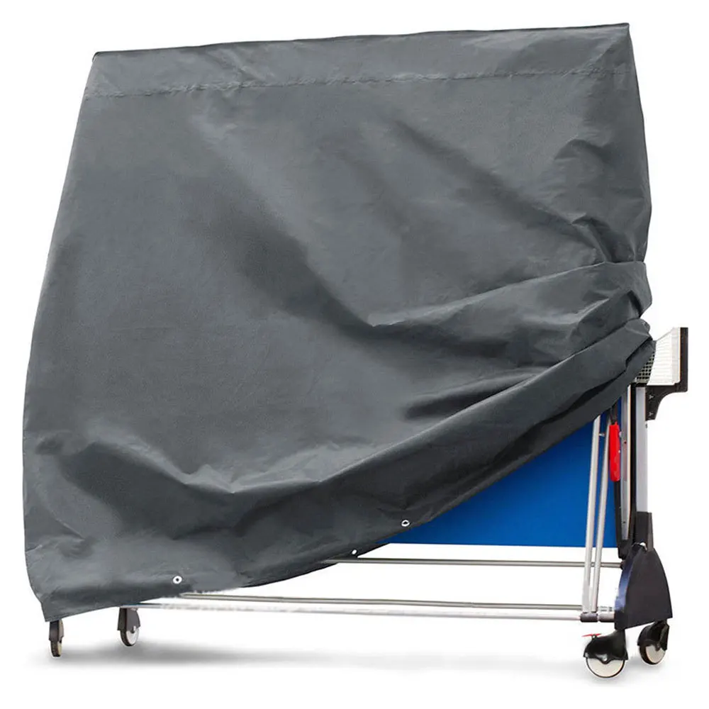 1Set 65*28*73inch Ping Pong Table Cover, 210D Adjustable Waterproof Table Tennis Cover Outdoor Table Cover Black with Drawstring