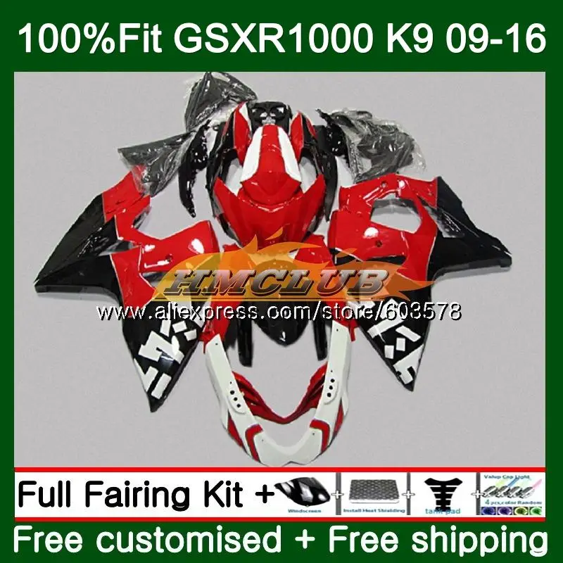 Инъекции для SUZUKI GSXR 1000 09, 10, 11, 12, 13, 14, 15, 16 лет 13CL. 39 K9 GSXR1000 2009 2010 2011 2012 14 обтекатель фабрики "красный