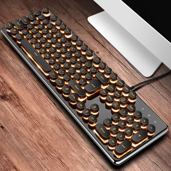 

High Quality Mechanical USB Wired Keyboard Mouse Combos Backlit Gaming Keyboard Mice Set with Crystal Panel