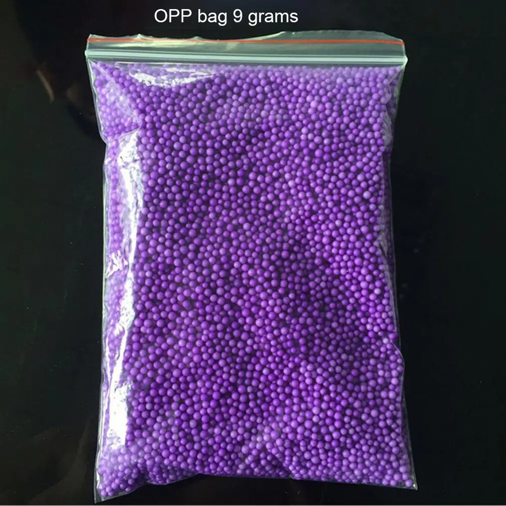 purple 9 г/пакет DIY снежные частицы грязи аксессуары слизи шары маленькие крошечные пенопластовые бусины для плавок наполнитель для DIY Поставки - Цвет: purple
