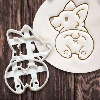 

3Pcs/Set Cookie Cutters Mold Cute Corgi Dog Shaped Biscuit Baking Tool Kitchenware Bakeware DIY Tool for Kids Hand Mold