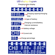 LiitoKala lii-S8 Battery Charger Li-ion 3.7V NiMH 1.2V Li-FePO4 3.2V IMR 3.8V charger for 18650 26650 21700 26700 AA AAA