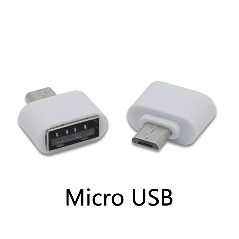 OTG type C к USB адаптер мини OTG конвертер Универсальный USB C разъемы разъём type-C разветвитель для передачи данных MACBOOK - Цвет: white Micro Usb OTG