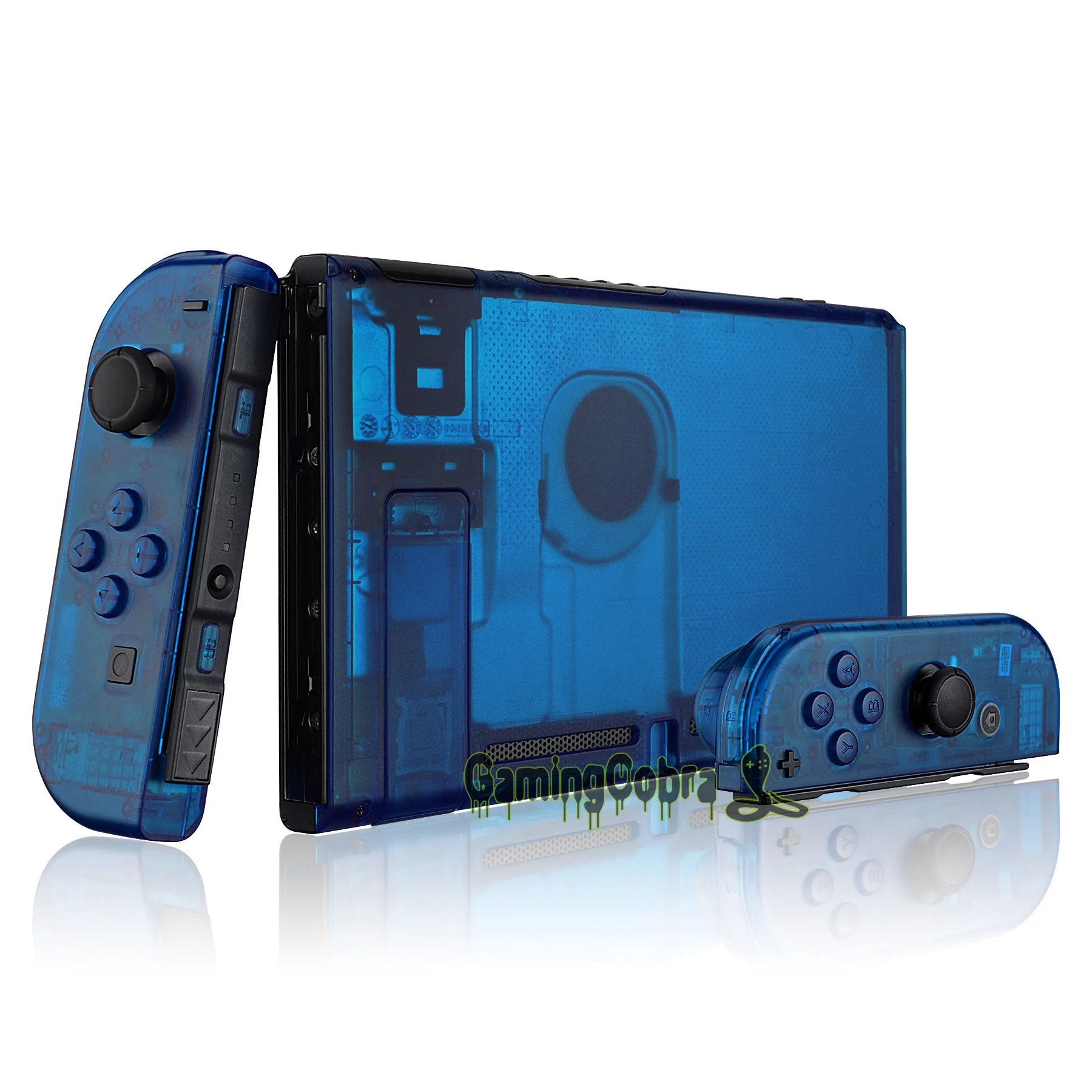 Transparent Clear Blue Console Back Plate W Controller Housing Shell W Buttons For Nintendo Switch Console Joy Con Cases Aliexpress