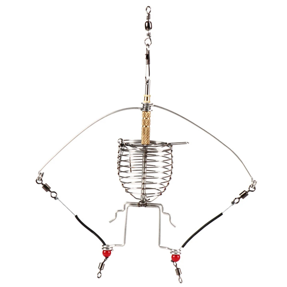 

Automatic Nesting Trap Outdoor Sea Spring Fishing Feeder Multifunctional Stainless Steel Sensitive Recise Triggering Lure Tool