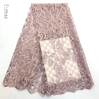 

Sequins Lace Fabric 2020 High Quality African 3D Net Lace Fabric Wedding French Tulle Lace Material For Dress