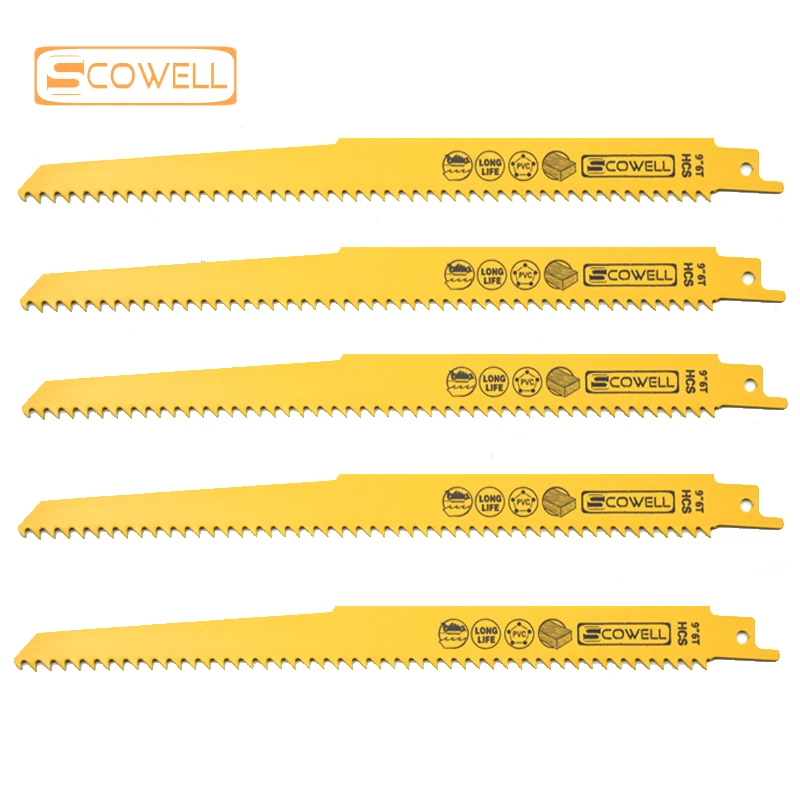 

9 Inch Demolition Reciprocating Saw Blades 6TPI Machinery Sabre Saw Blade For Fast Wood Cutting DIY Tools Accessories Jigsaw