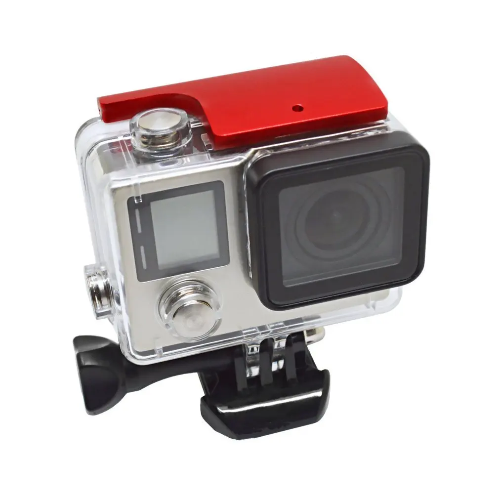 CNC алюминиевый сплав задняя дверь замок-пряжка для GoPro Hero 4 3+ стандартный чехол для камеры крепление Go Pro Hero 4 аксессуар для камеры