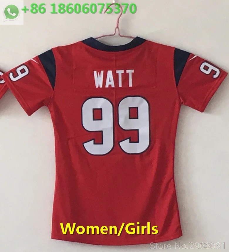 A+++ качественная женская футболка Deshaun Watson 4 JJ Watt 99