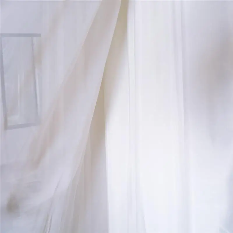 White Sheer Silk Cloth Drapes Panels Hanging Curtains Photo Backdrop Wedding Party Events DIY Decoration Textiles 2.4x1.5M