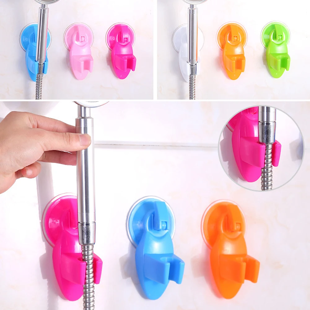 Bathroom Shower Strong Attachable Holder Shower Head Movable Bracket Powerful Suction Shower Seat Chuck Holder Bath Accessories