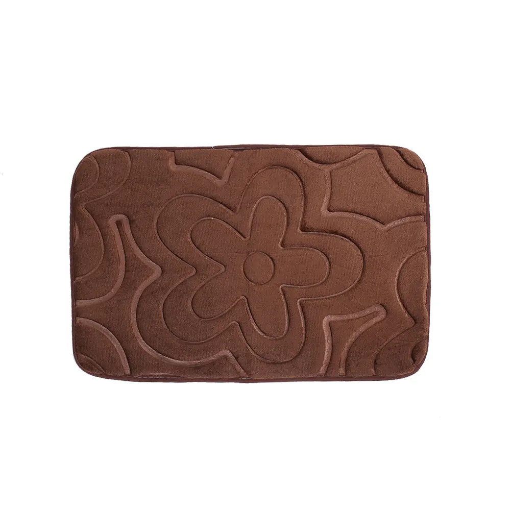3d flowers brown Коврики Pebble Домашний напольный коврик фланелевые 6 узоров 40X60 см коврик нескользящий грунт ванная комната - Цвет: 3d flowers brown