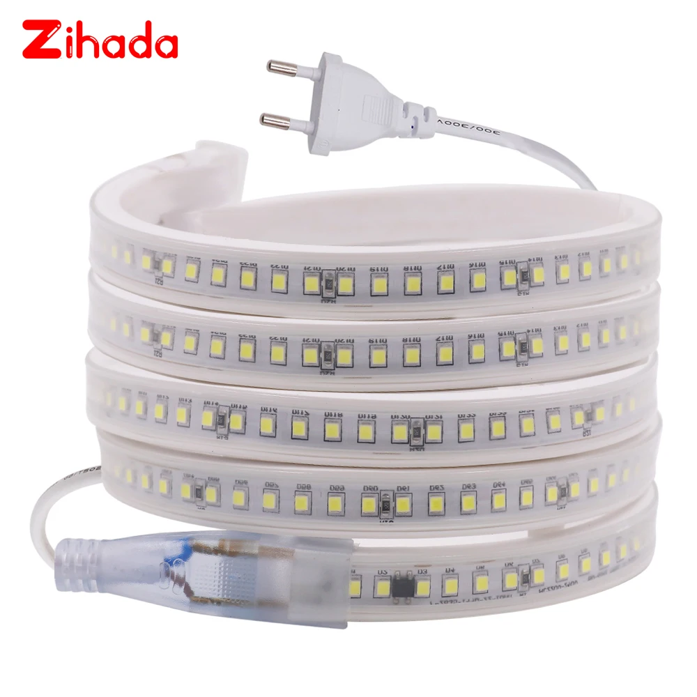 

AC220V 2835 SMD LED Strip 144Leds/m Constant Current Constant Voltage Flexible Waterproof LED Tape Light Decor With EU Plug