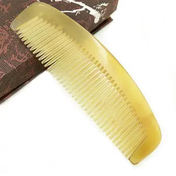 

1pc Natural Horn Comb Anti-Static Portable Hair Smoothing Comb Prevent Hair Loss For Woman Girls (9/10/11/12/13/14/15/16/17cm)