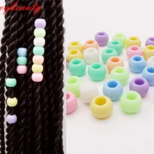 20 шт.-100 шт., вязаная крючком Детская коробка для девочек, косички для волос, косички, дредлок, бусины, кольца, трубка, плетение, аксессуары для наращивания волос