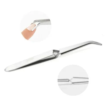 

1PC Stainless Steel Nail Art Shaping Tweezers Multifunctional Cross Nail Clip Manicure Tools For Acrylic UV Gel Shaping Pinchers
