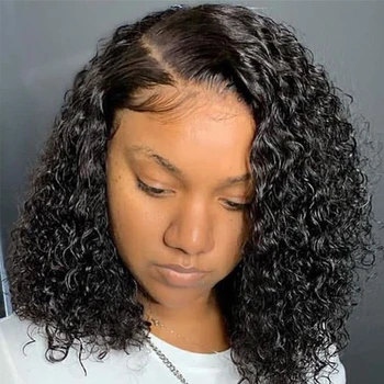 

Curly Short Bob Wig 13X4 Lace Front Wigs For Women Remy Lace Front Wig 180% Brazilian Curly Human Hair Wigs Lace Frontal Wig