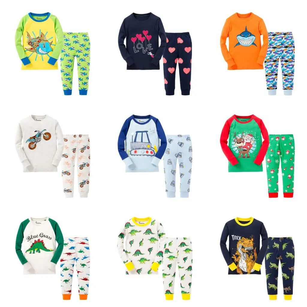 Пижама детская хлопковая с принтом папа на возраст 2 7 лет|children pyjamas|boys pajamaspajamas
