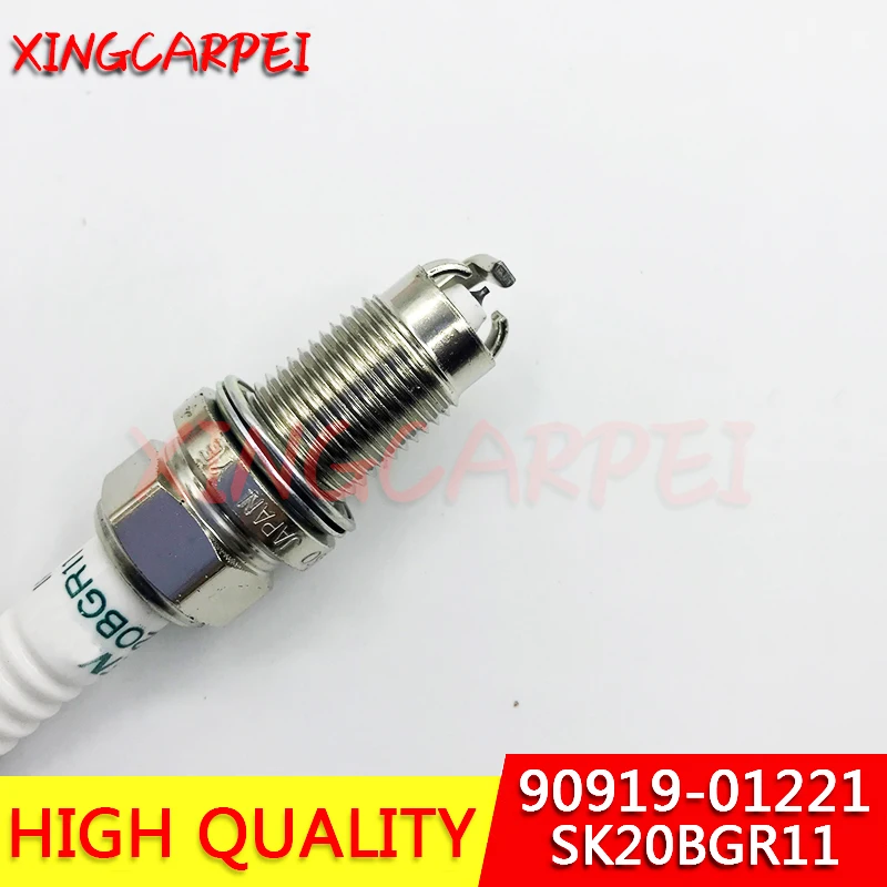4 шт./лот Свеча зажигания 90919 01221 SK20BGR11 для Toyota Avensis RAV4 Vista Noah 90919-01221 SK20BGR-11 автозапчасти