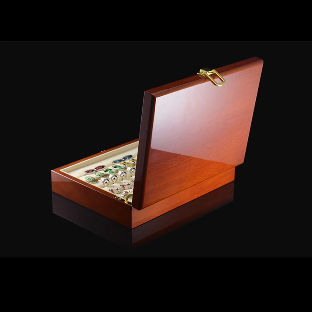 

Vintage Wooden Shop Window Box Jewelry Display Stand Display For Rings Earrings