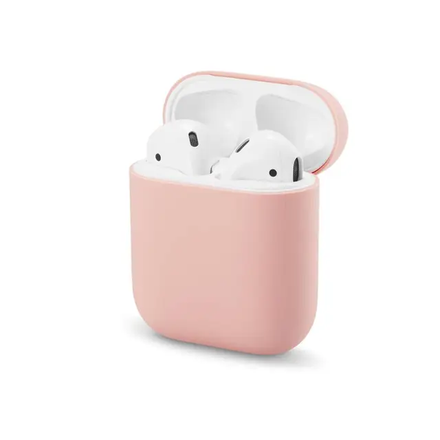 Soft Silicone Cases For Apple Airpods 1/2 Protective Bluetooth Wireless Earphone Cover For Apple Air Pods Charging Box Bags pink