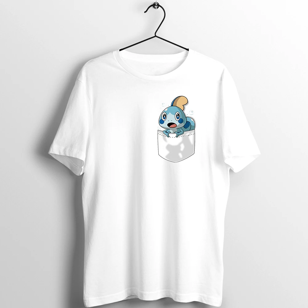 Женская футболка для мужчин женщин Покемон меч и щит стартеры Sobble Scorbunny рифленая Футболка с принтом - Цвет: 5L0061