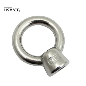 

5PCS JIS1169 Lifting Eye Nut Ring Loop Hole Thread Nuts 304 Stainless Steel M6 M8 M10 M12 For Marine Hardware
