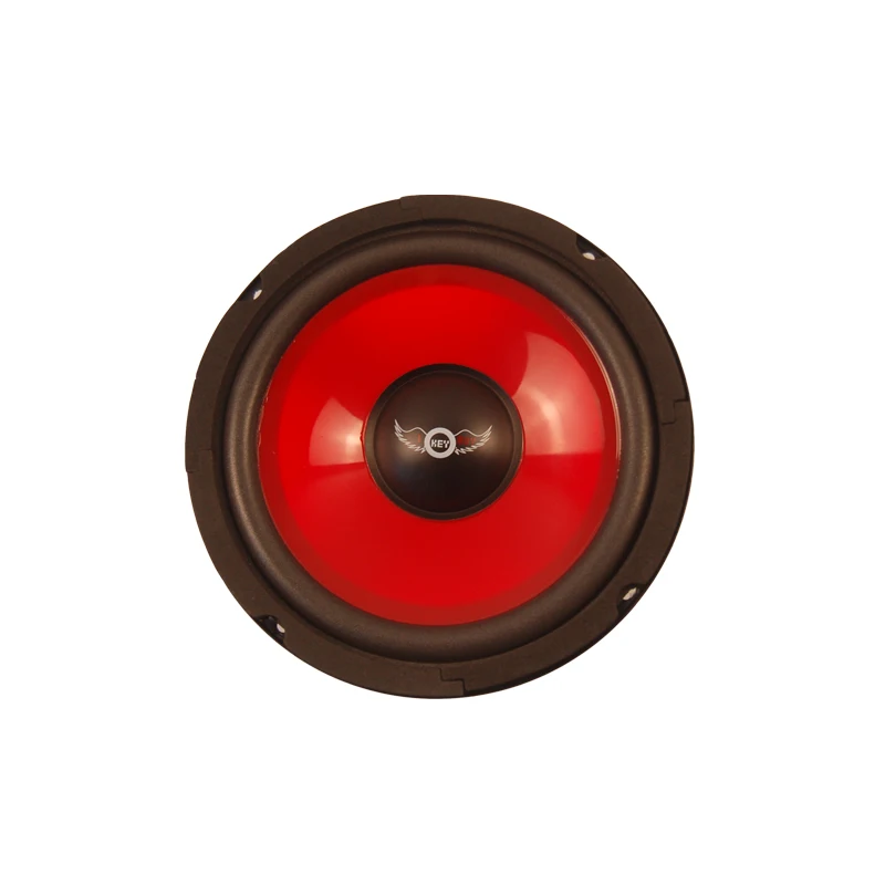 1pc 6.5" 5 Inch Car Full Range Speakers 4 Ohm Waterproof Red Injection Cone Foam Edge Loudspeaker DIY Hifi Sound Audio