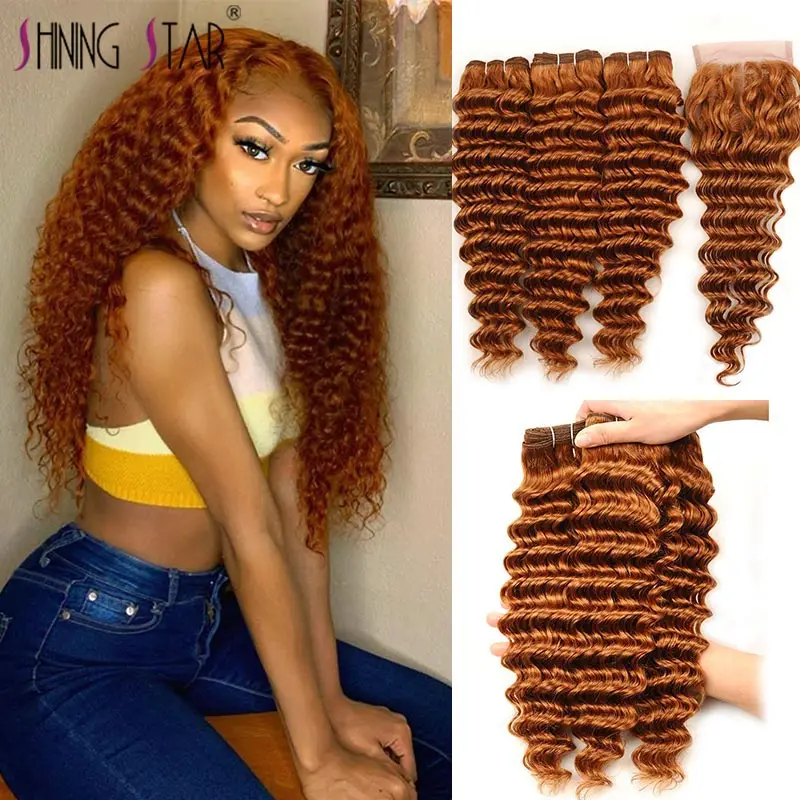deep wave honey blonde wig