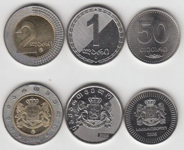 Set 3Pcs Georgia Coins 2006 Edition Asia 100% Real Original Coin New | Дом и сад