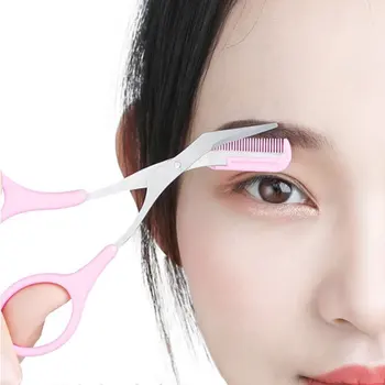 

1 Pcs Korean Style Eyebrow Scissors Eyebrow Trimming Artifact Comb Scissors Two-In-One Set Beauty Tools