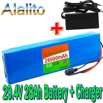 

7S4P 24V 28ah 29.4V FOR Lithium-ion battery pack Built-in BMS electric bike unicycle scooter wheelchair motor + charger