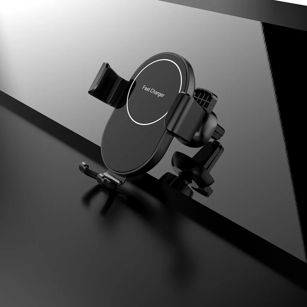 Автомобильный держатель для телефона iPhone samsung интеллектуальный инфракрасный Qi автомобильное беспроводное зарядное устройство Вентиляционное Крепление Держатель для мобильного телефона Подставка