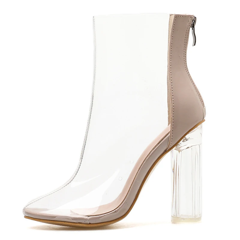 transparent heel boots