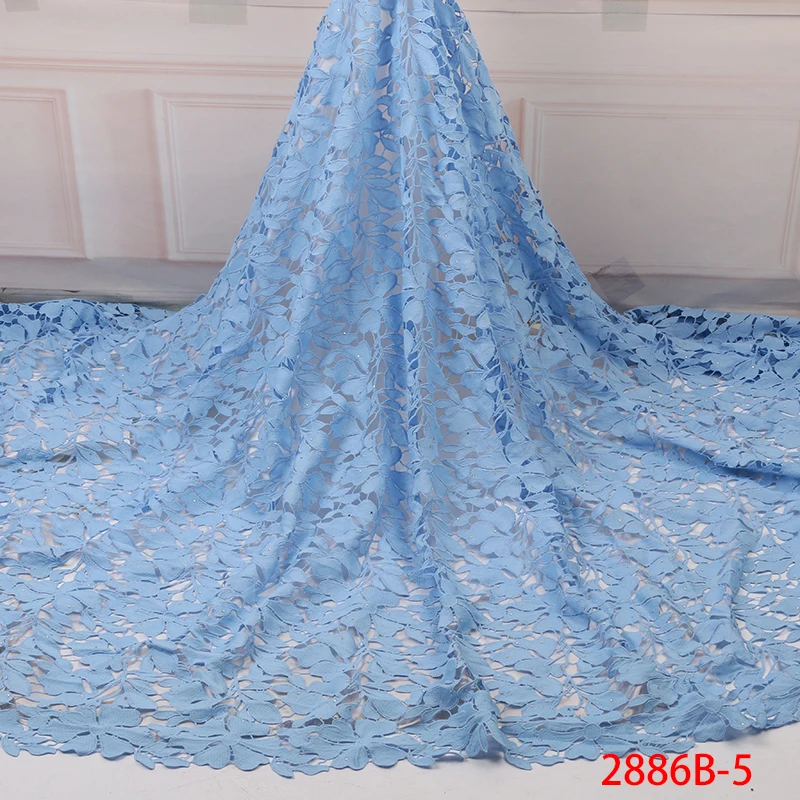 

Latest African Polyester Cord Lace Embroidery High Quality African Milk Cord Lace Fabric With Stones For Nigerian Wedding 2885b