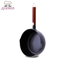 BAYCHEER, молочный горшок, алюминиевая сковорода для молока, антипригарная Кастрюля, грелка с носиком и из дерева, с длинной ручкой, для приготовления супа, тушеного соуса, макаронных изделий